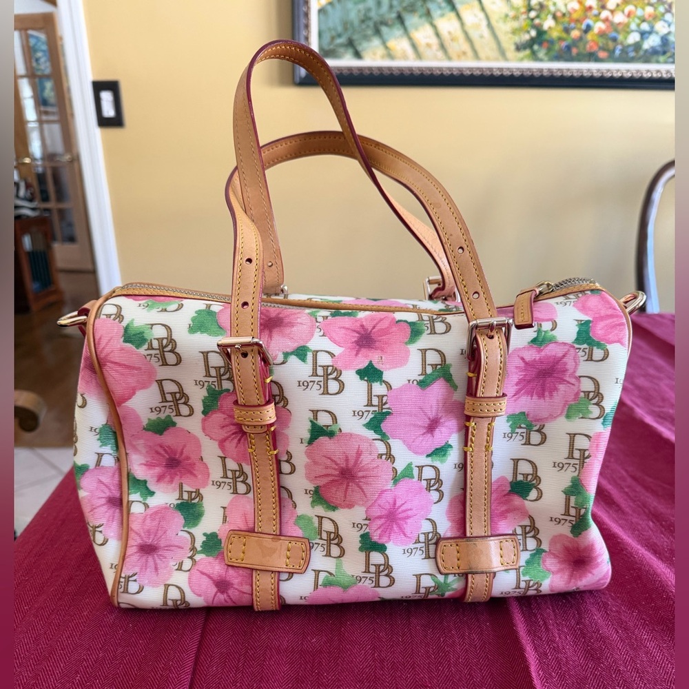 Dooney & Bourke Pink Floral Satchel - Picture 2 of 8